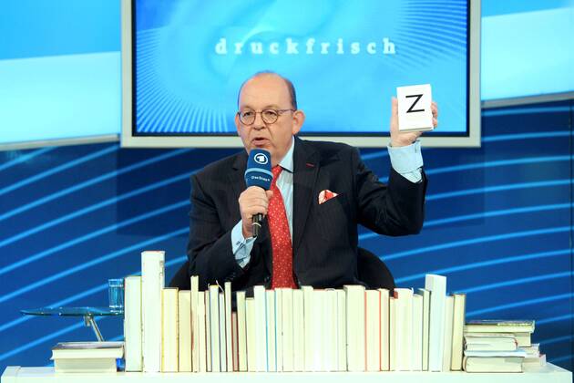 Frankfurter Buchmesse 2014. Literaturkritiker Denis Scheck am 09.10.2014 auf der Frankfurter Buchmesse 2014.