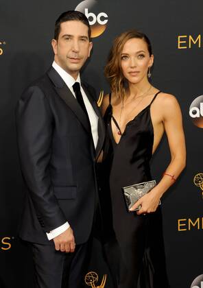 David Schwimmer & wife Zoe Buckman 68TH ANNUAL EMMY AWARDS: ARRIVALS Los Angeles Patrick Rideaux PicturePerfect