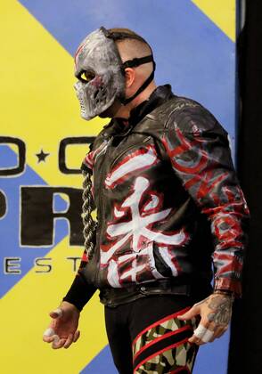 October 15, 2016 - Oceanside, California, USA - 10 15 2016_Oceanside, CA_SoCal Pro Wrestling s Rumble in Oceanside event at the Oceanside Boys & Girls Club gymnasium. Wrestler Destro enters the gym for a match._Photo by Oceanside USA - ZUMAn47_