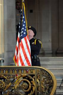 December 17, 2017 - San Francisco, California, USA - San Francisco Public Safety Color Guard San Francisco USA - ZUMAw332 20171217_zap_w332_006 Copyright: xNealxWatersx