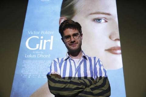 Director Lukas Dhont pictured during a press conference of the VAF, Flemish audiovisual foundation, regarding the Belgian selection for the Cannes Film Festival, Thursday 12 April 2018, in Brussels.  NICOLASxMAETERLINCK 05328066