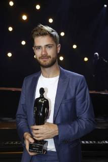 Director Lukas Dhont pictured during the award ceremony of the Ensors Flemish film prizes on the closing day of the 12th edition of the Oostende Film festival, Saturday 15 September 2018.  NICOLASxMAETERLINCK 05426795