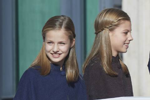 06-12-2018 Madrid princess Leonor and princess Sofia during the commemorative act of the 40th anniversary of the Spanish constitution in Madrid. No Spain Copyright: xPPE xTHORTONx