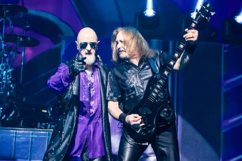 May 28, 2019 - Austin, Texas, USA - Heavy Metal icons, Judas Priest, headline 2 sold out nights at the ACL Live Theater in Austin, Texas on May 28th, 2019 (05 28 19). Photo of ROB HALFORD and IAN HILL. Austin USA - ZUMAm222 20190528_zap_m222_006 Copyright: xMichaelxMullenixx