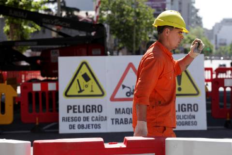 October 23, 2018 - Buenos Aires, Buenos Aires, Argentina - Investments in public works grew by a high percentage in an election year on 13 July 2019 in Buenos Aires, Argentina. Buenos Aires Argentina  - ZUMAn230 20181023_zaa_n230_1095 Copyright: xCarolxSmiljanx