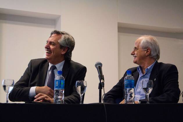 October 27, 2016 - Buenos Aires, Buenos Aires, Argentina - Alberto Fernandez pre-candidate for president of Argentina with Jorge Taiana in the tribute for the death of Nestor Kirchner on October 27, 2016. Buenos Aires Argentina  - ZUMAn230 20161027_zaa_n230_300 Copyright: xCarolxSmiljanx
