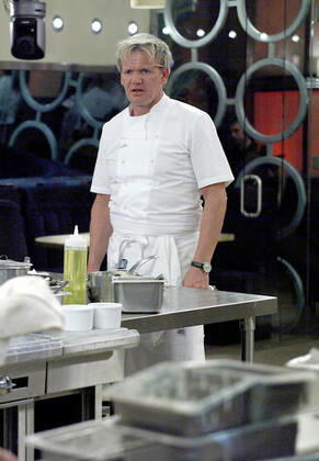 Gordon Ramsay Characters: Himself - Chef Television: Hell S Kitchen (2008) 22 September 2008 HELL S KITCHEN: Chef Ramsay is disappointed during dinner service in the two-hour season finale of HELL S KITCHEN airing Monday, Sept. 19 (8:00-10:00 PM ET PT) on FOX. &,xa9;2011 Fox Broadcasting Co. CR: Greg Gayne FOX  Copyright: MaryxEvansxAFxArchivexFoxxNetwork 12654961 editorial use only