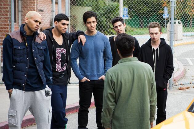 Chris Brown, Ivan Flipz Velez, Josh Peck & Jesse Casper Brown Characters: Rooster, Flipz (as Flipz), Franklyn, Rebel Film: Battle Of The Year; Battle Of The Year: The Dream Team (USA 20113) Director: Benson Lee 19 September 2013  Copyright: MaryxEvansxAFxArchivexSonyxPicturesxReleasing 13068117 EDITORIAL USE ONLY