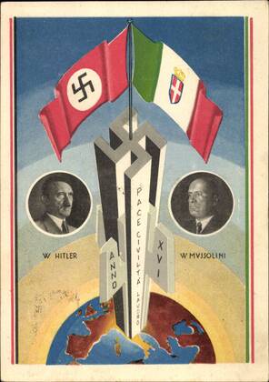 Staatstreffen Hitler Mussolini in Rom 1938, Achsenmächte, Pace Civililta Lavoro Anno XVI