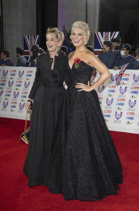 October 30, 2021, London, United Kingdom: Sharon Stone and Hannah Waddingham attend the Pride of Britain awards in partnership with TSB at the Grosvenor House Hotel, Park Street in London. London United Kingdom - ZUMAs197 20211030_zaa_s197_525 Copyright: xGaryxMitchellx
