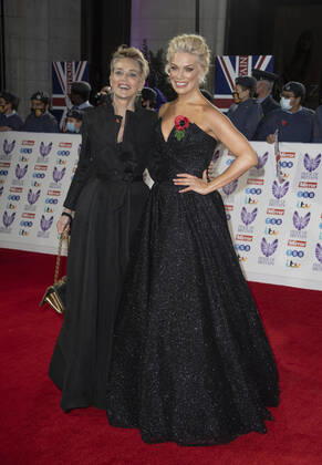 October 30, 2021, London, United Kingdom: Sharon Stone and Hannah Waddingham attend the Pride of Britain awards in partnership with TSB at the Grosvenor House Hotel, Park Street in London. London United Kingdom - ZUMAs197 20211030_zaa_s197_520 Copyright: xGaryxMitchellx