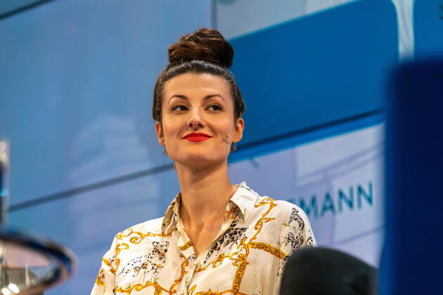 FRANKFURT AM MAIN, Germany - October 20 2019: Simone Lappert at 71st Frankfurt Book Fair Buchmesse Frankfurt FRANKFURT AM MAIN, Germany - October 20 2019: Simone Lappert (*1985, swiss author) at 71st Frankfurt Book Fair Buchmesse Frankfurt Copyright: xZoonar.com MarkusxWissmannx zoonar_14522817