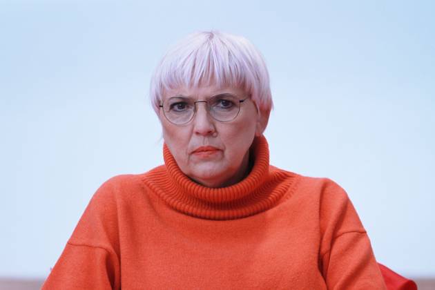 Frankfurt Main, Hessen, Deutschland, 18.10.2023: Frankfurter Buchmesse: Kulturstaatsministerin Claudia Roth, Grüne, in einer Diskussionsrunde mit dem Titel Hoffnung für Russland: Irgendwer, irgendwie, irgendwann . Copyright: xdtsxNachrichtenagenturx dts_24323