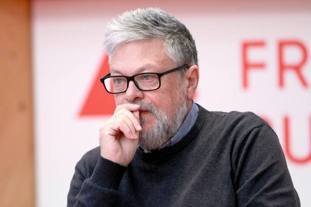 Frankfurt Main, Hessen, Deutschland, 18.10.2023: Frankfurter Buchmesse: Schriftsteller Michail Pawlowitsch Schischkin in einer Diskussionsrunde mit dem Titel Hoffnung für Russland: Irgendwer, irgendwie, irgendwann . Copyright: xdtsxNachrichtenagenturx dts_24341