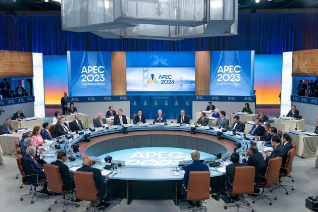 November 16, 2023, San Francisco, California, USA: U.S. President JOE BIDEN and leaders hold a roundtable meeting during the APEC summit. San Francisco USA - ZUMA 20231116_new_z03_063 Copyright: xWhitexHousex