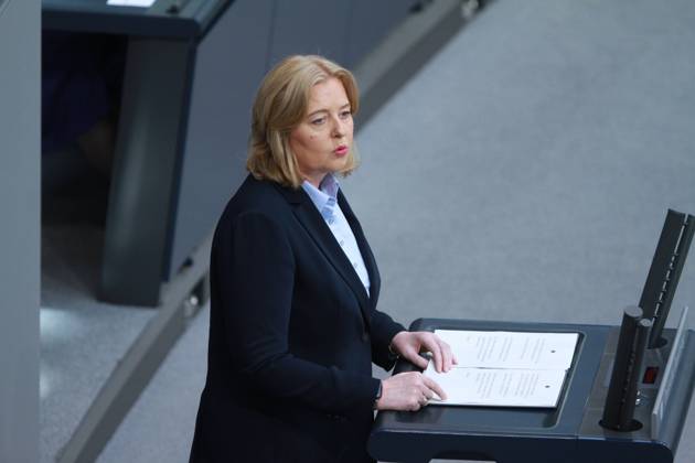 News Bilder des Tages Berlin, Deutschland, 10.09.2024: Deutscher Bundestag: Feierstunde zum 75. Jahrestag der Konstituierung: Bundestagspräsidentin Bärbel Bas hält eine Rede Copyright: xdtsxNachrichtenagenturx dts_45156