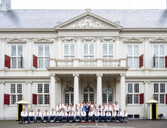Den Haag, The Netherlands, 2024-09-10 15:40:53 THE HAGUE, 10-09-2024, Noordeinde Palace King Willem Alexander and Princess Margriet of the Netherlands will receive the Dutch medal winners of the 2024 Summer Paralympic Games in Paris at Noordeinde Palace in The Hague on Tuesday afternoon, September 10. PHOTO: NLBeeld Patrick van Emst Credit: NL Beeld Patrick van Emst Copyright: xx x
