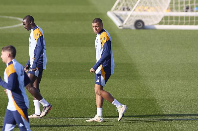 Real Madrid CF Training Session and Press Conference in Madrid, Spain - 03 Dec 2024 Kylian Mbappe of Real Madrid CF seen in action during the training session on the eve of the 2024 2025 La Liga EA Sports week 19 football match between Athletic Club and Real Madrid CF at Ciudad Real Madrid. Madrid Spain Copyright: xFedericoxTitonex xSOPAxImagesx FTITONE_0010