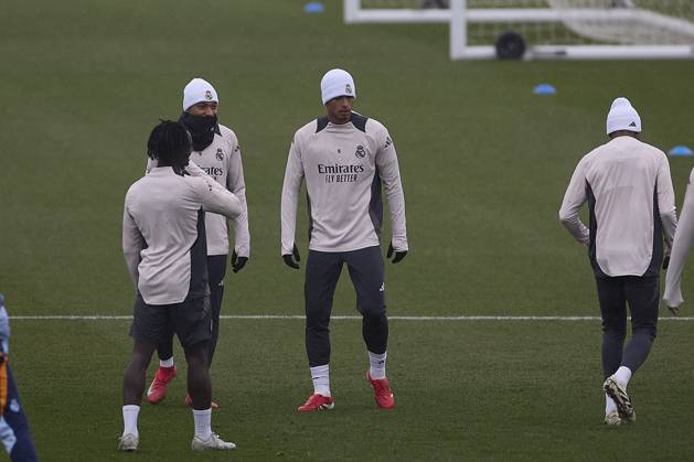 Real Madrid CF training session and press conference - 21 Jan 2025 Jude Bellingham of Real Madrid CF seen in action during the training session on the eve of the 2024 2025 UEFA Champions League week 7 football match between Real Madrid CF and RB Salzburg at Ciudad Real Madrid. Madrid Spain Copyright: xFedericoxTitonex xSOPAxImagesx FTITONE_0019