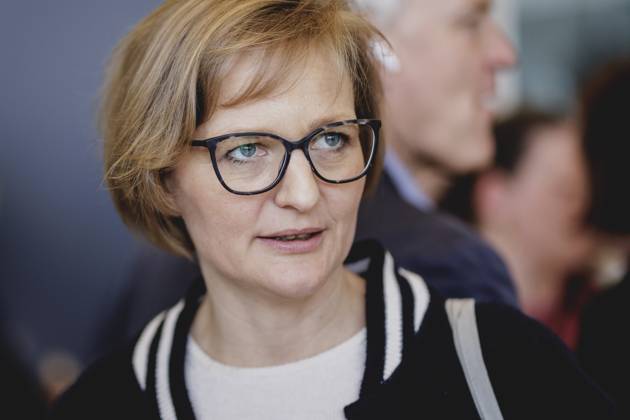 Franziska Brantner, Co-Vorsitzende von Buendnis 90 Die Gruenen, aufgenommen im Rahmen der Konstituierenden Fraktionssitzung von Buendnis 90 Die Gruenen nach der Bundestagswahl in Berlin, 25.02.2025. Berlin Deutschland Copyright: xFlorianxGaertnerx