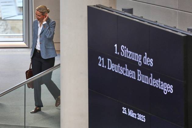 News Bilder des Tages Berlin, Deutschland, 25.03.2025: Deutscher Bundestag: Konstituierende Sitzung des 21. Deutschen Bundestags: AfD-Chefin Alice Weidel kommt rein Copyright: xdtsxNachrichtenagenturx dts_63215
