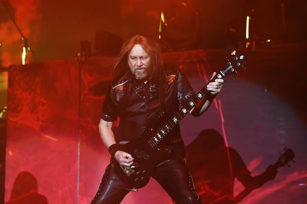 Judas Priest performing at OVO Arena, Wembley LONDON, ENGLAND - MARCH 21: Ian Hill of ™Judas Priest™ performing at OVO Arena, Wembley on March 21, 2024 in London, England. CAP MAR MAR Great Britain Copyright: xMartinxHarris CapitalxPicturesx
