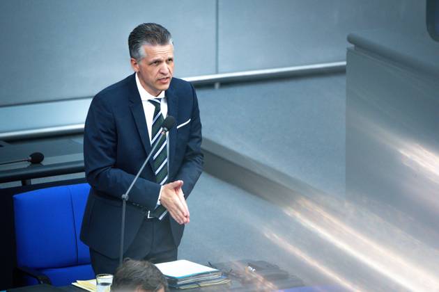 Deutscher Bundestag, 3. Plenarsitzung Thorsten Frei, Bundesminister fuer besondere Aufgaben und Chef des Bundeskanzleramtes im Portrait auf der Regierungsbank bei der 3. Sitzung des Deutschen Bundestag in Berlin, 14.05.2025 Berlin Berlin Deutschland