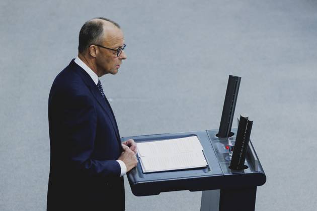 Friedrich Merz (CDU), Bundeskanzler, aufgenommen im Rahmen der ersten Regierungserklaerung im Deutschen Bundestag als Bundeskanzler in Berlin, 14.05.2025. Berlin Deutschland Copyright: xFlorianxGaertnerx