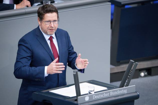 Deutscher Bundestag, 4. Plenarsitzung Stephan Stracke (CSU) im Portrait bei seiner Rede zum Tagesordnungspunkt Einsetzung von Ausschuessen bei der 4. Sitzung des Deutschen Bundestag in Berlin, 15.05.2025 Berlin Berlin Deutschland