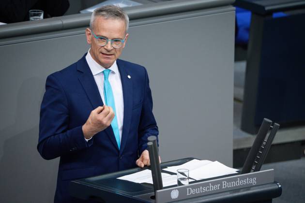 Deutscher Bundestag, 10. Plenarsitzung Markus Reichel (CDU) im Portrait bei seiner Rede zum Tagesordnungspunkt Aufhebung des Lieferkettensorgfaltspflichtengesetz bei der 10. Sitzung des Deutschen Bundestag in Berlin, 05.06.2025 Berlin Berlin Deutschland
