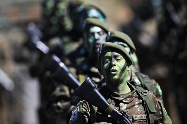 Brazilian president Lula da Silva attends Soldier s Day ceremony in Brasilia BRASILIA, BRAZIL - AUGUST 22: Soldiers of Brazilian armed forces participate in a parade during the ceremony marking Soldier s Day at the Army headquarters in Brasilia, Brazil on August 22, 2024. Brazil World. Editorial use only. Please get in touch for any other usage. Copyright: x2025xAnadoluxMateusxBonomix