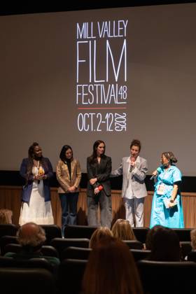 48th Mill Valley Film Festival - Special Screening Charliebird Shaki Alliu, Maria Peyramaure, Samantha Smart, Libby Ewing and Bri anna Moore attend the screening of Charliebird during the 48th Mill Valley Film Festival at the Christopher B. Smith Rafael Film Center on October 04, 2025 in San Rafael, California. San Rafael San Rafael Film Center California USA Copyright: xPicturexHappy imageSPACEx