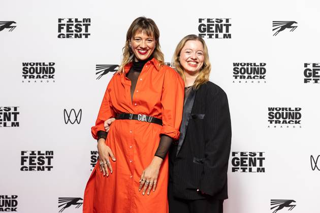 Actress Anemone Valcke (L) pictured during the opening night of the 52th edition of the Film Fest Gent film festival in Gent on Wednesday 08 October 2025. The film Julian by Flemish director Cato Kusters opens tonight of the film festival (08-19 10). JAMESxARTHURxGEKIERE 136360299