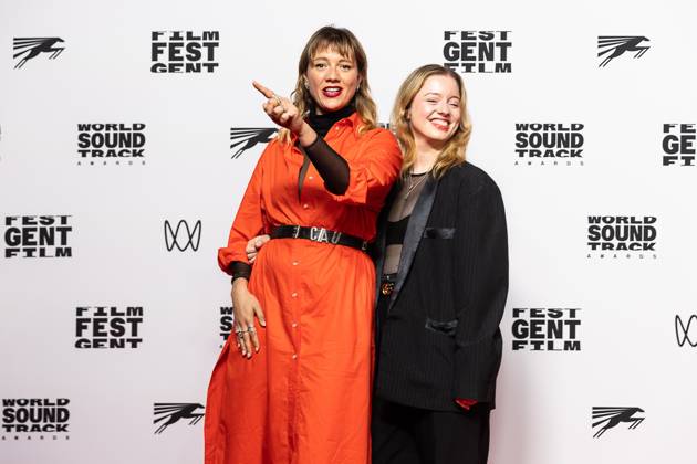 Actress Anemone Valcke (L) pictured during the opening night of the 52th edition of the Film Fest Gent film festival in Gent on Wednesday 08 October 2025. The film Julian by Flemish director Cato Kusters opens tonight of the film festival (08-19 10). JAMESxARTHURxGEKIERE 136360307