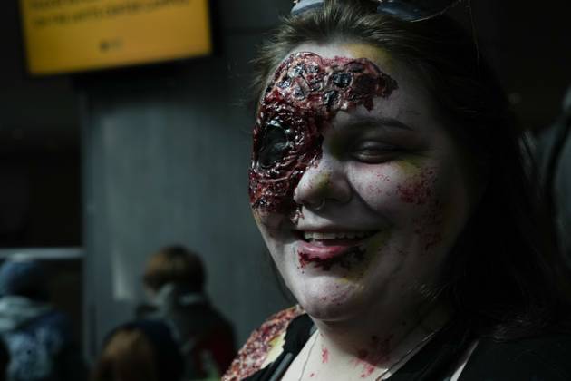 October 10, 2025, New York, New York, USA: A woman in cosplay at the New York Comic Con at the Jacob K. Javits Convention Center on October 10, 2025 in New York. New York USA - ZUMAb148 20251010_zap_b148_003 Copyright: xBryanxSmithx