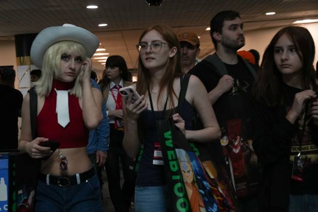 October 10, 2025, New York, New York, USA: Women in cosplay at the New York Comic Con at the Jacob K. Javits Convention Center on October 10, 2025 in New York. New York USA - ZUMAb148 20251010_zap_b148_011 Copyright: xBryanxSmithx