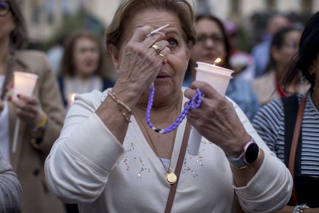 October 11, 2025, Madrid, Madrid, Spain: Members of the Venezuelan community in Madrid holding candles and Venezuelan flags in Opera Square in downtown Madrid, during a vigil to pray the rosary for the beatification of Venezuelans Jose Gregorio Hernandez and Carmen Rendiles on October 19, 2027, in St. Peter s Square, Rome. Madrid Spain - ZUMAs296 20251011_znp_s296_012 Copyright: xLuisxSotox