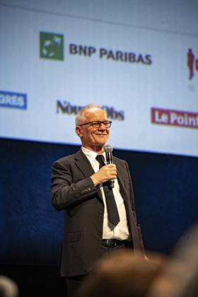PEOPLE: Festival Lumiere - Lyon 11 10 2025 Thierry Frà maux prà sente la cà rà monie d ouverture du Festival Lumiere 2024 à Lyon le 11 10 2025. Photo Sandrine Thesillat PsNewZ Copyright: xSandrinexTHESILLATx
