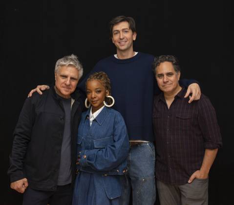 October 14, 2025, New York, New York, USA: The Cast and Creatives of Gruesome Playground Injuries on Broadway pose for photos to promote the opening of their new show at Atlantic Theater Company in New York. 14 October 2025. New York USA - ZUMAa265 20251014_zep_a265_012 Copyright: xEricxAcquayex