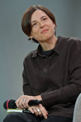 15.10.2025, Frankfurt am Main, DEU, Frankfurter Buchmesse. Dorothee Elminger, Traegerin des Deutschen Buchpreises im Interview bei der ARD