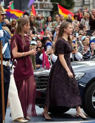 Spanish King Felipe VI and Queen Letizia with Princess Leonor de Borbon and Infant Sofia de Borbon during the Princess of Asturias Awards 2025 in Oviedo, on Friday 24 October 2025. Cordon Press