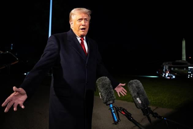President Donald Trump speaks with reporters as he departs for a trip to Asia on the South Lawn of the White House in Washington, DC on Friday, October 24, 2025. Trump is expected to meet with Chinese President Xi Jinping to discuss a trade deal, Prime Minister of Malaysia Anwar bin Ibrahim, Japan s new prime minister Sanae Takaichi and several other Asian leaders at the Association of Southeast Asian Nations (ASEAN). WASP20251024110 FrancisxChung