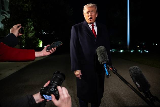 President Donald Trump speaks with reporters as he departs for a trip to Asia on the South Lawn of the White House in Washington, DC on Friday, October 24, 2025. Trump is expected to meet with Chinese President Xi Jinping to discuss a trade deal, Prime Minister of Malaysia Anwar bin Ibrahim, Japan s new prime minister Sanae Takaichi and several other Asian leaders at the Association of Southeast Asian Nations (ASEAN). WASP20251024104 FrancisxChung