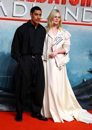 October 27, 2025, London, United Kingdom: Dimitrius Schuster-Koloamatangi and Elle Fanning attend the UK Special Screening of Predator: Badlands at BFI IMAX. London United Kingdom - ZUMAs197 20251027_aaa_s197_099 Copyright: xFredxDuvalx