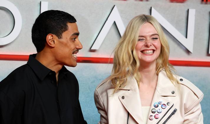 October 27, 2025, London, United Kingdom: Dimitrius Schuster-Koloamatangi and Elle Fanning attend the UK Special Screening of Predator: Badlands at BFI IMAX. London United Kingdom - ZUMAs197 20251027_aaa_s197_100 Copyright: xFredxDuvalx
