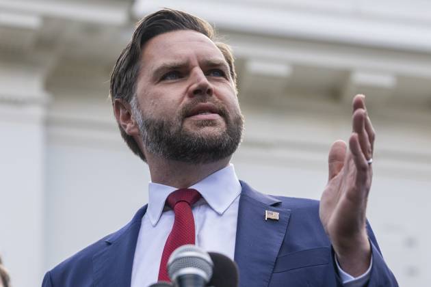 Vice President JD Vance gives remarks during a press conference with transportation and airline executives outside the West Wing of the White House in Washington, DC on Thursday, October 30, 2025. The Trump Administration is warning that as the government shutdown, now in its 30th day, drags on, it will have a worsening effect on airline travel delays. WASP20251030100 AaronxSchwartz