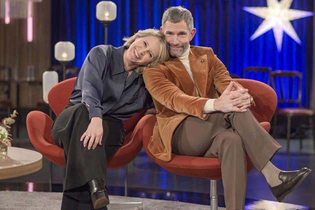 Susan Link und Micky Beisenherz bei der Aufzeichnung der WDR-Talkshow Kölner Treff im WDR Studio BS 3. Köln, 04.12.2025