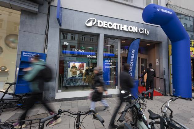 Illustration picture taken during the opening of the Decathlon City sports goods store in Brussels on Thursday 11 December 2025. NICOLASxMAETERLINCK 148140401