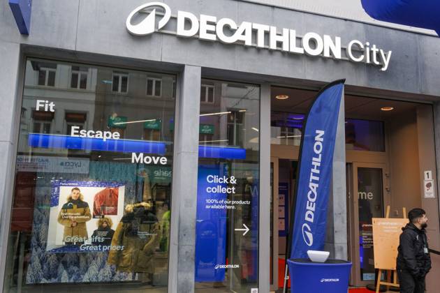 Illustration picture taken during the opening of the Decathlon City sports goods store in Brussels on Thursday 11 December 2025. NICOLASxMAETERLINCK 148140416