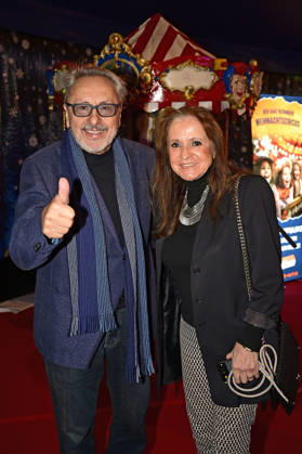 Wolfgang Stumph mit Ehefrau Christine Stumph bei der Premiere des 28. Dresdner Weihnachts-Circus an der Washingtonstraße. Dresden, 12.12.2025